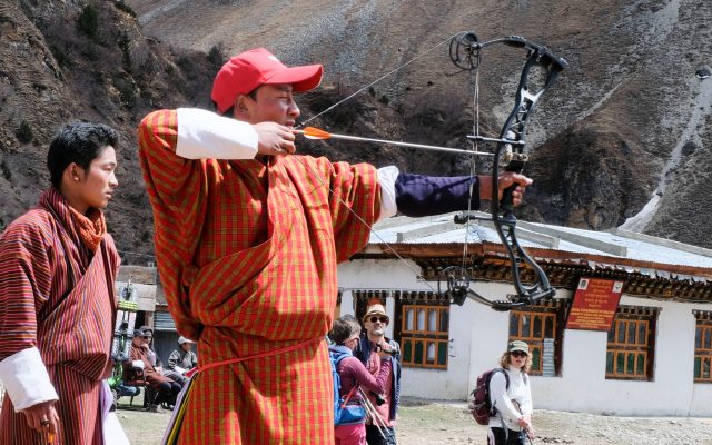 Bogenschütze,Bhutan Bogenschütze,Bhutan